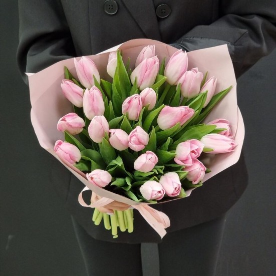 Букет «25 розовых тюльпанов» - фото 3