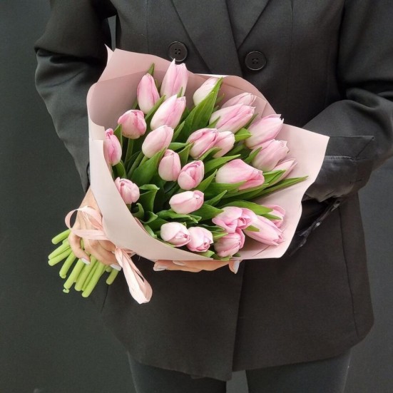 Букет «25 розовых тюльпанов» - фото 4